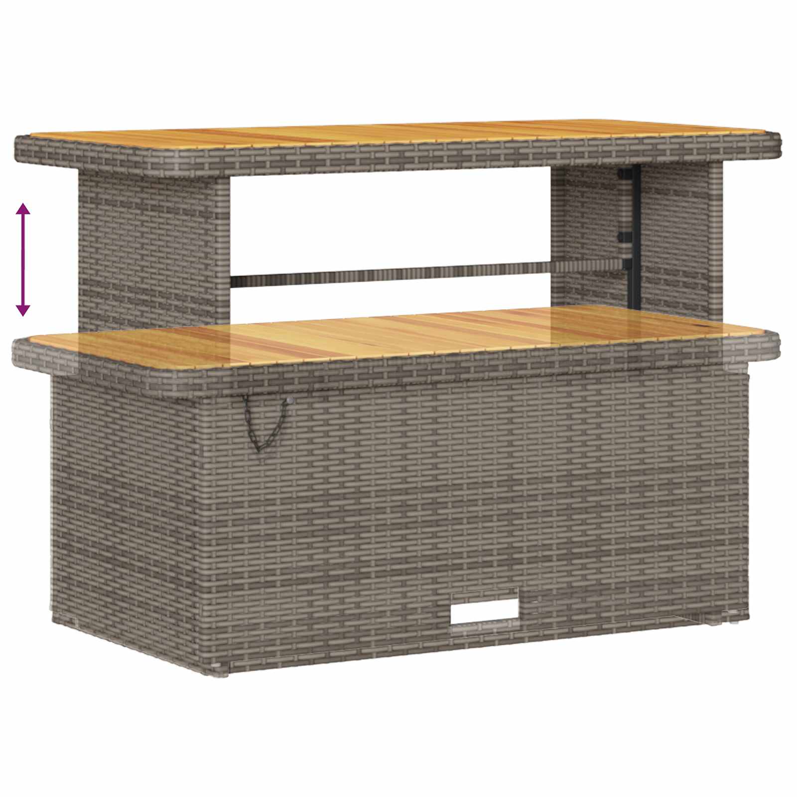 Sjedeća garnitura za vrt s jastukom 14 pcs Siva