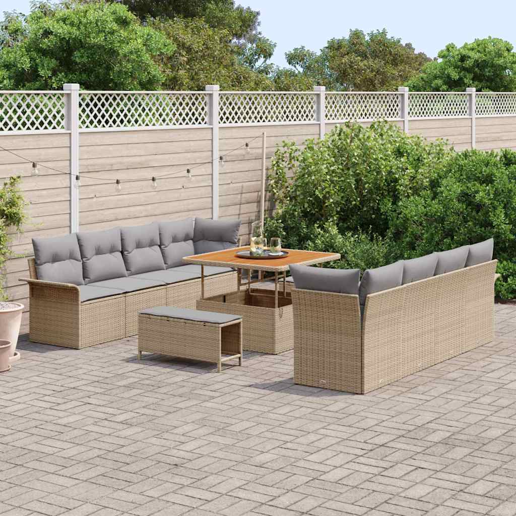 Sjedeća garnitura za vrt Bež i svijetlo siva 100 x 100 x 71 cm