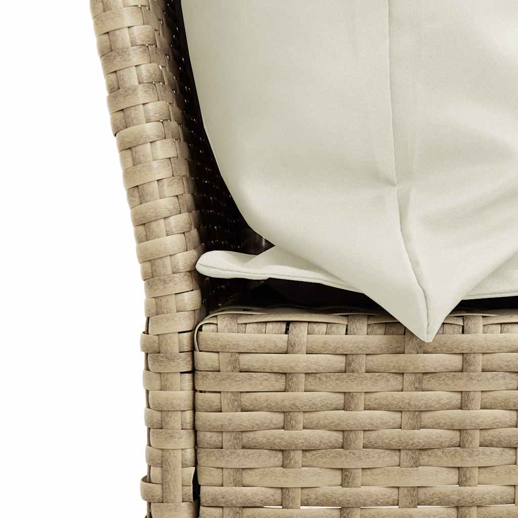 3-dijelni set vrtnih sofa od poliratana s jastucima bež