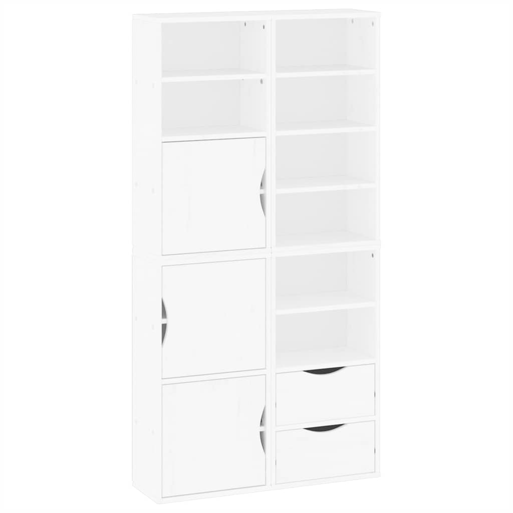 Bočni ormarići 4 kom ODDA bijeli 40x24x79 cm puno drvo bor
