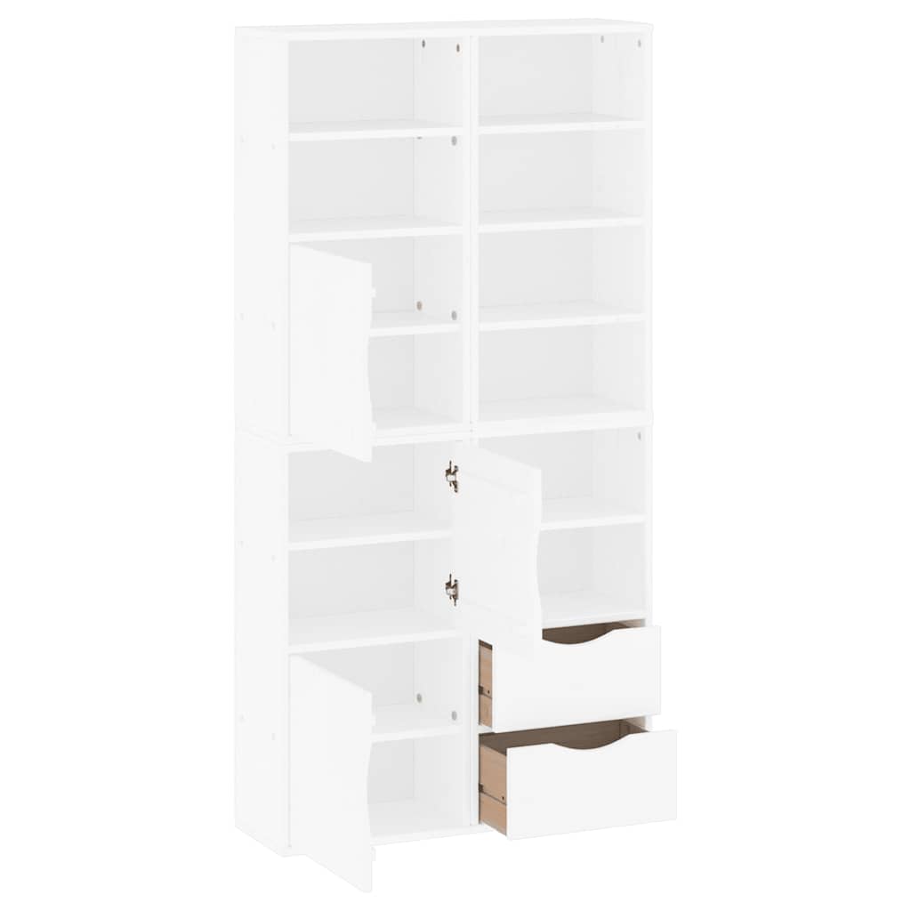 Bočni ormarići 4 kom ODDA bijeli 40x24x79 cm puno drvo bor