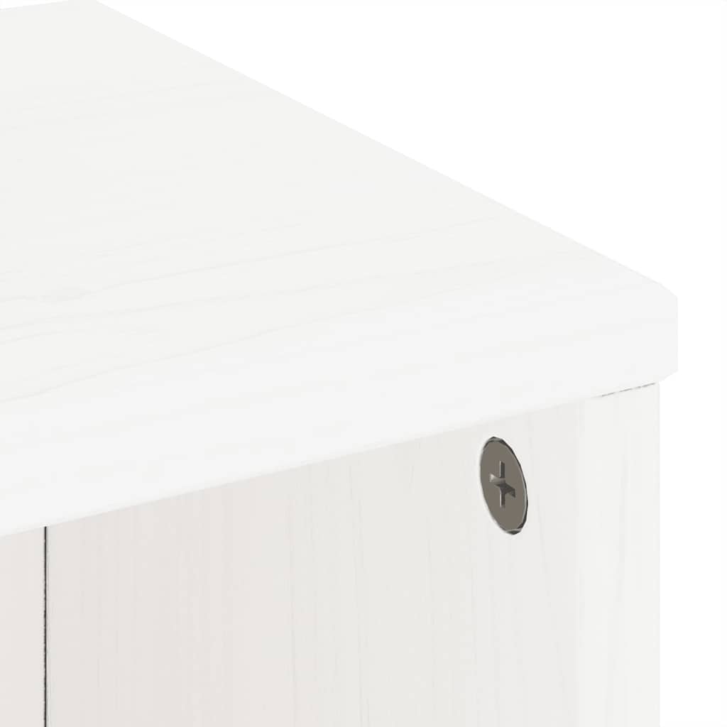 Bočni ormarići 4 kom ODDA bijeli 40x24x79 cm puno drvo bor