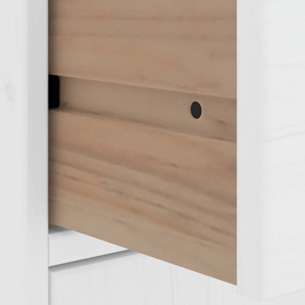 Bočni ormarići 5 kom ODDA bijeli 40x24x79 cm puno drvo bor