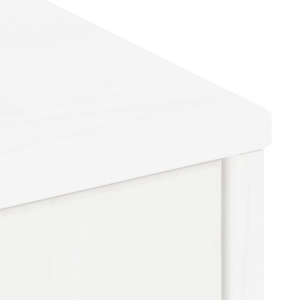 Bočni ormarići 5 kom ODDA bijeli 40x24x79 cm puno drvo bor