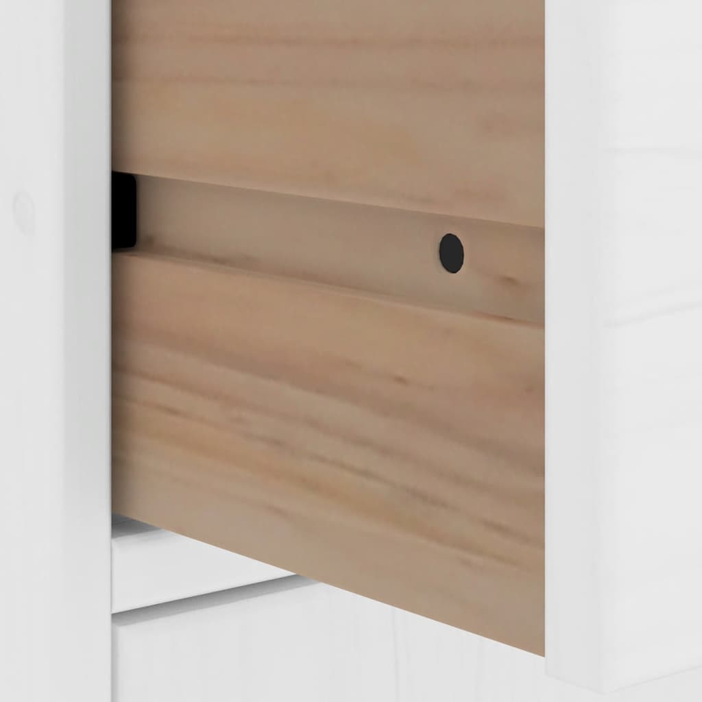 Bočni ormarići 5 kom ODDA bijeli 40x24x79 cm puno drvo bor