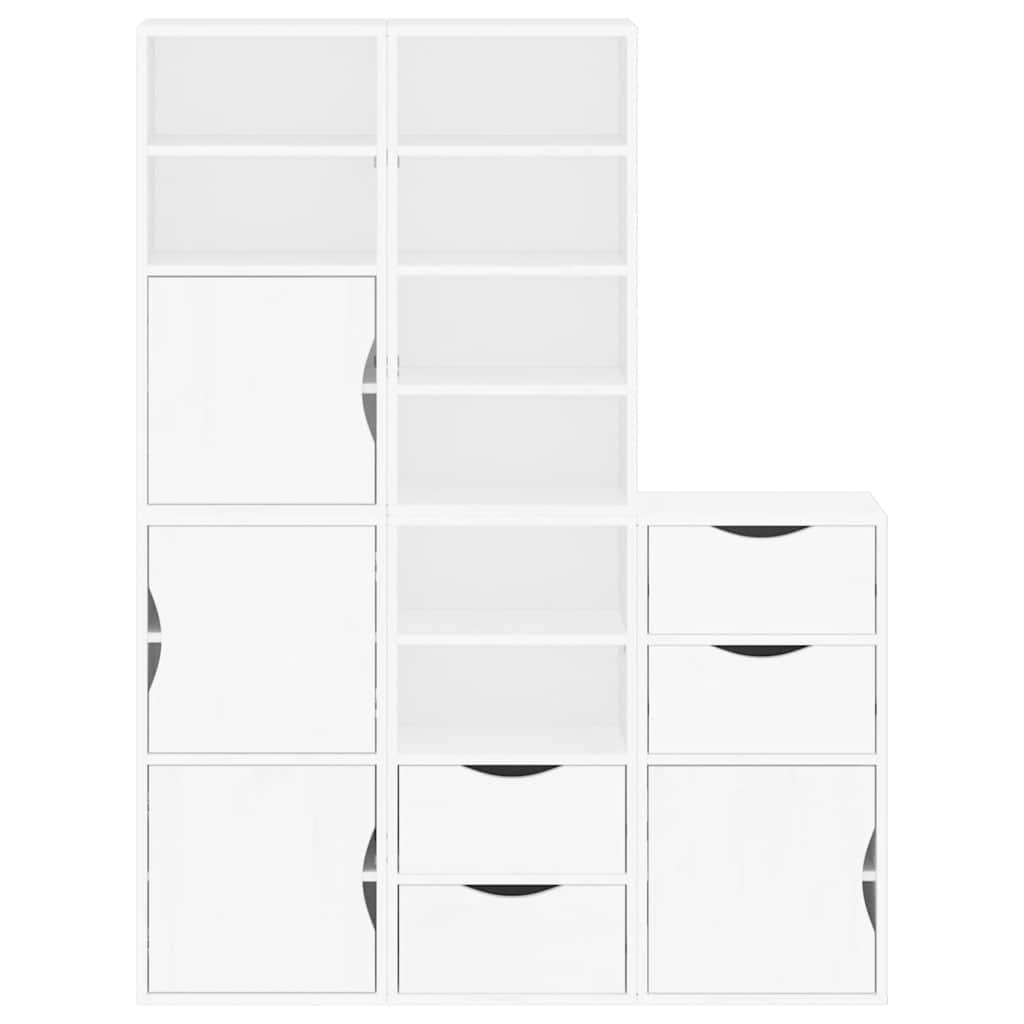 Bočni ormarići 5 kom ODDA bijeli 40x24x79 cm puno drvo bor