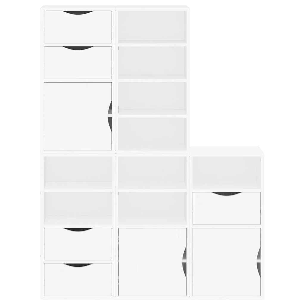 Bočni ormarići 5 kom ODDA bijeli 40x24x79 cm puno drvo bor