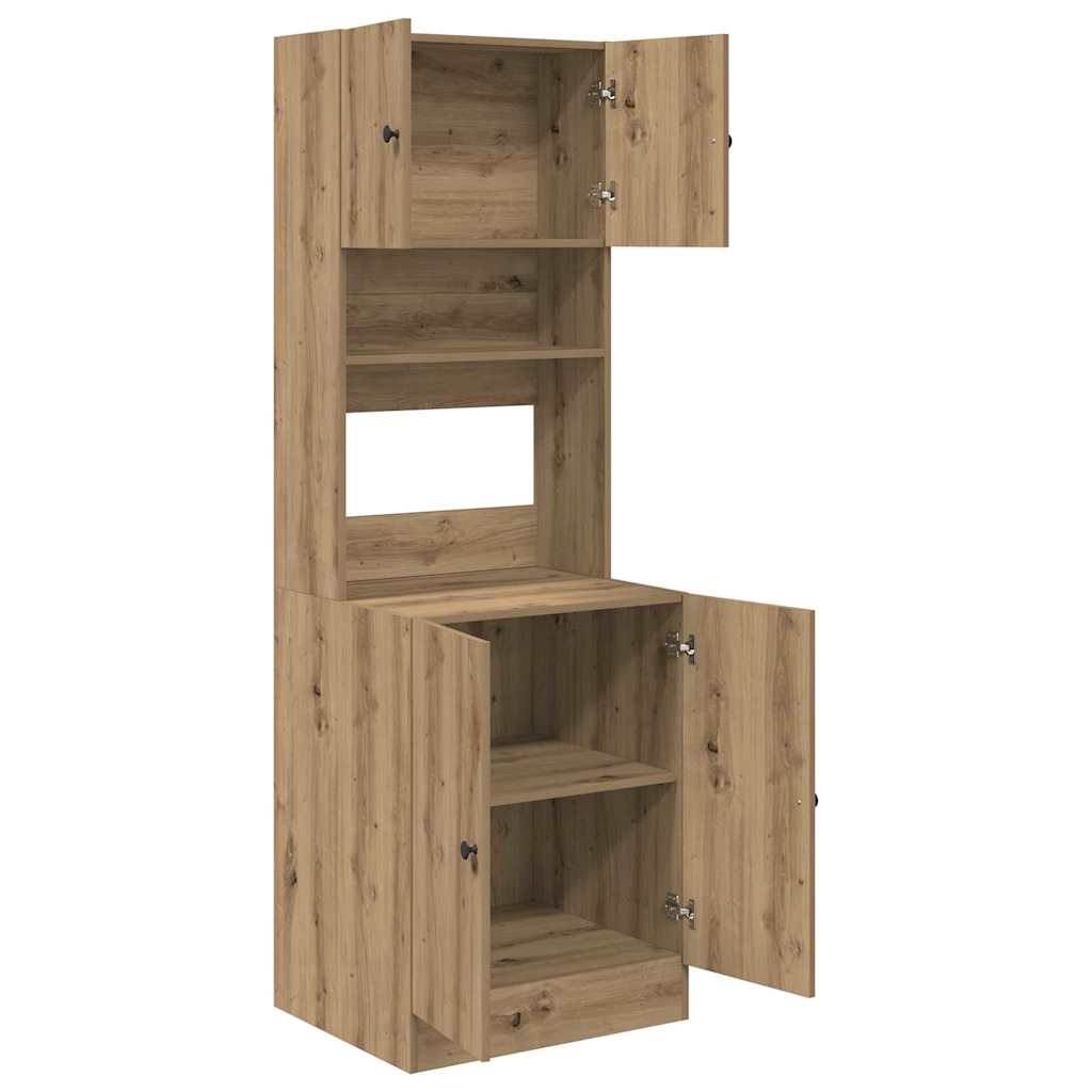 Kuhinjski bufet 2 pcs Umjetnički hrast 60 x 50 x 180 cm