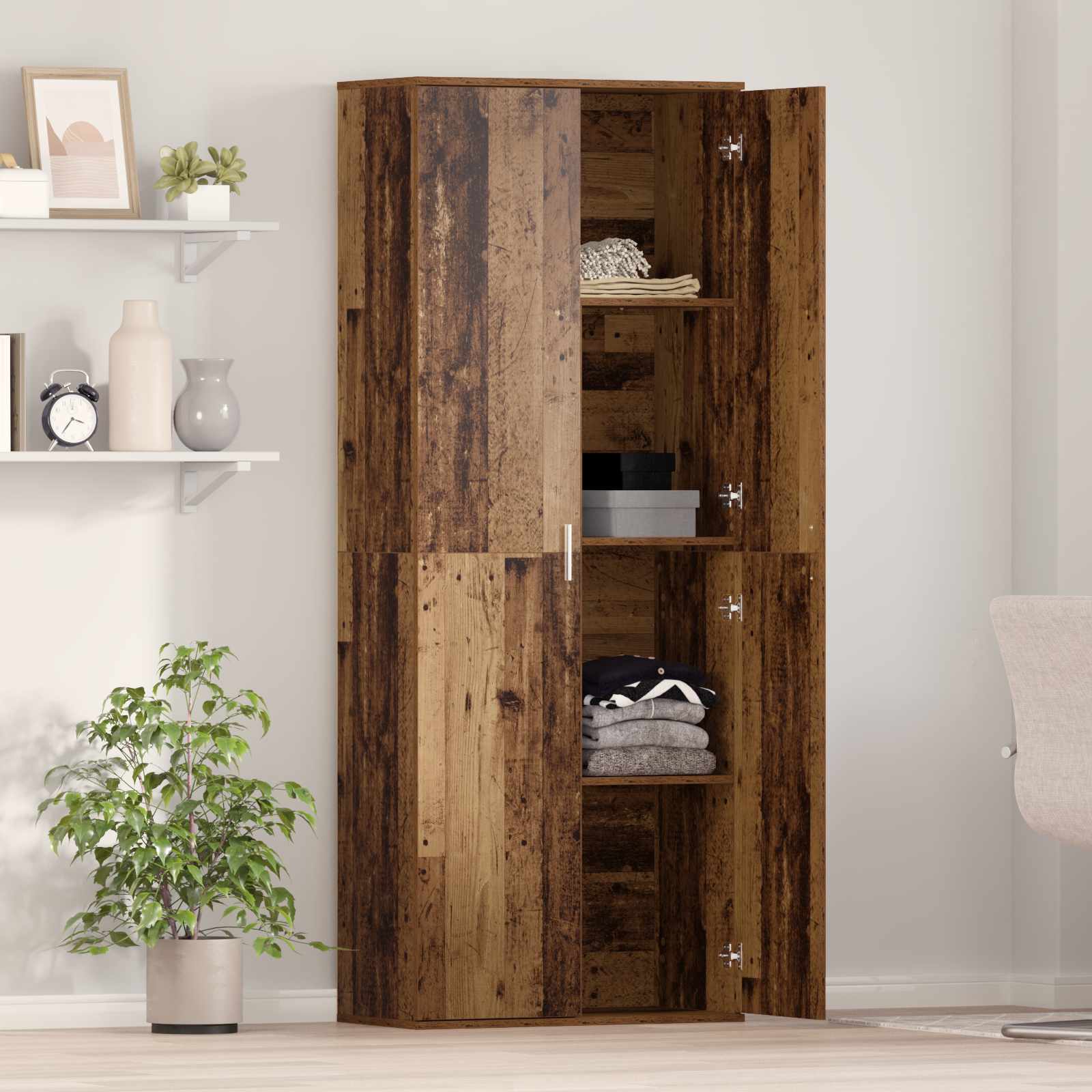 Highboard Staro drvo 70 x 33.5 x 180 cm Konstruirano drvo