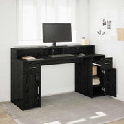 Stol s ladicama Crni hrast 160 x 55 x 91 cm Konstruirano drvo