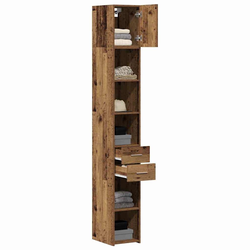 Ormarić za pohranu 2 pcs Staro drvo 30 x 42,5 x 225 cm
