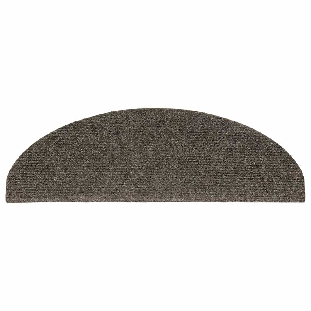 Prostirke za stepenice, samoljepljive, 20 kom. 65x21x4 cm, antracit, poluokrugle, velike