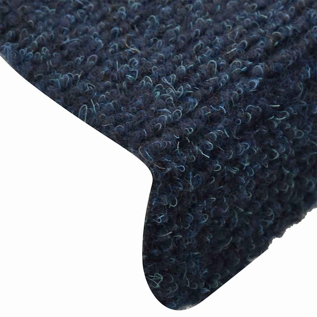 Prostirke za stepenice, samoljepljive, 30 kom. 65x21x4 cm, tamnoplave, poluokrugle, velike
