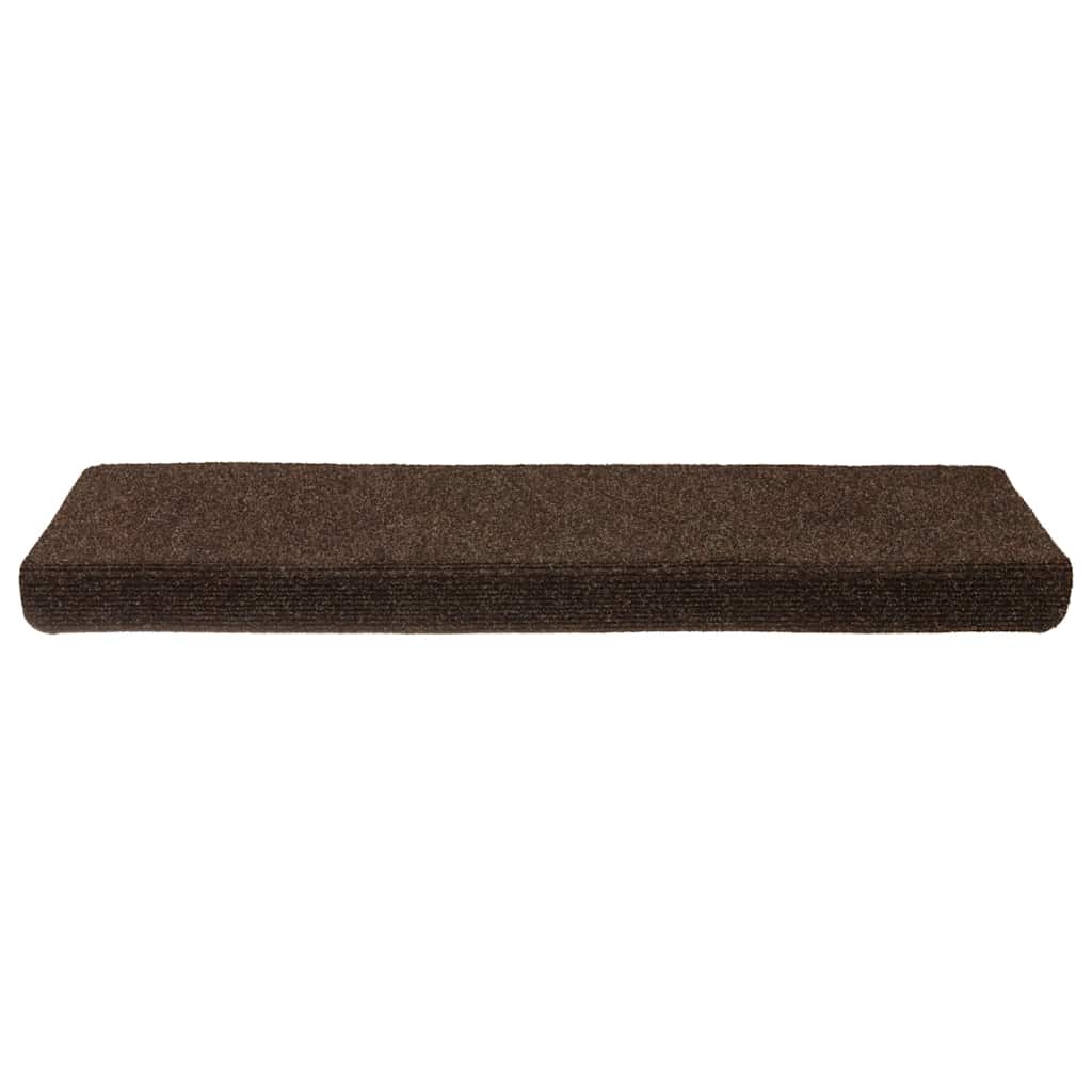 Prostirke za stepenice samoljepljive 30 kom 65x21x4 cm smeđe pravokutne rubove