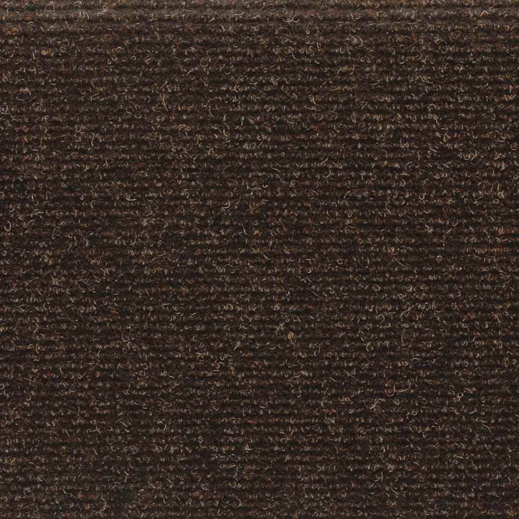 Prostirke za stepenice samoljepljive 30 kom 65x21x4 cm smeđe pravokutne rubove
