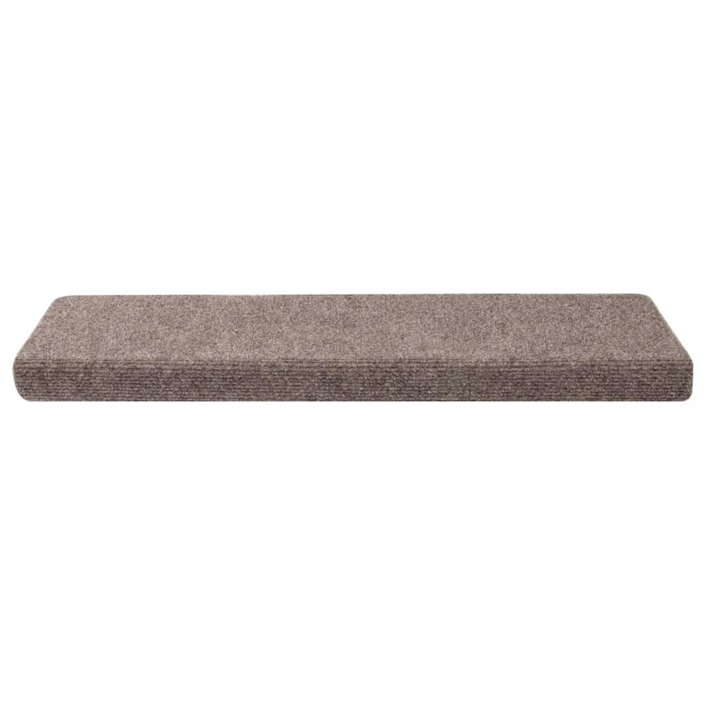 Prostirke za stepenice samoljepljive 30 kom 65x21x4 cm bež pravokutni rub