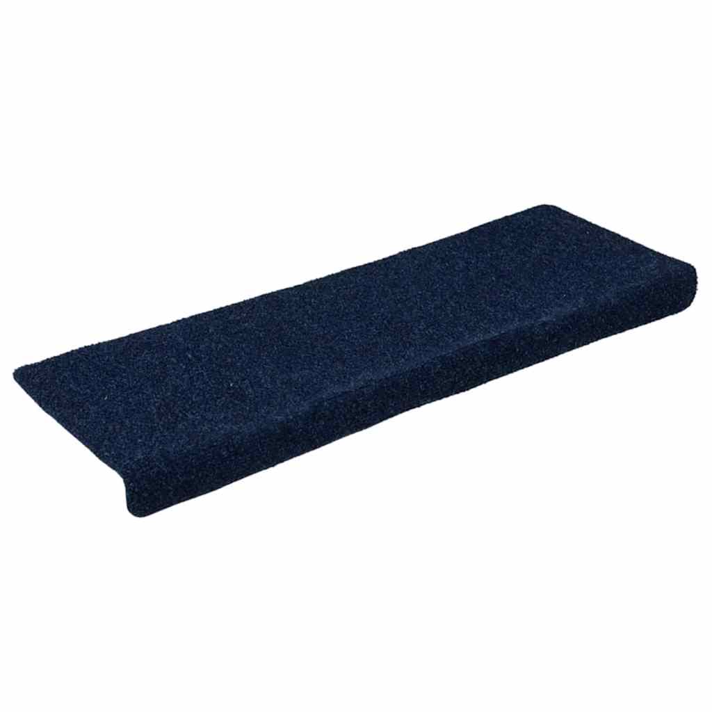 Prostirke za stepenice samoljepljive 30 kom 65x21x4 cm tamnoplave pravokutne rubove