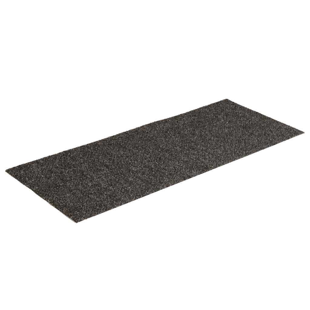 Prostirke za stepenice samoljepljive 30 kom 60x25 cm antracit pravokutne