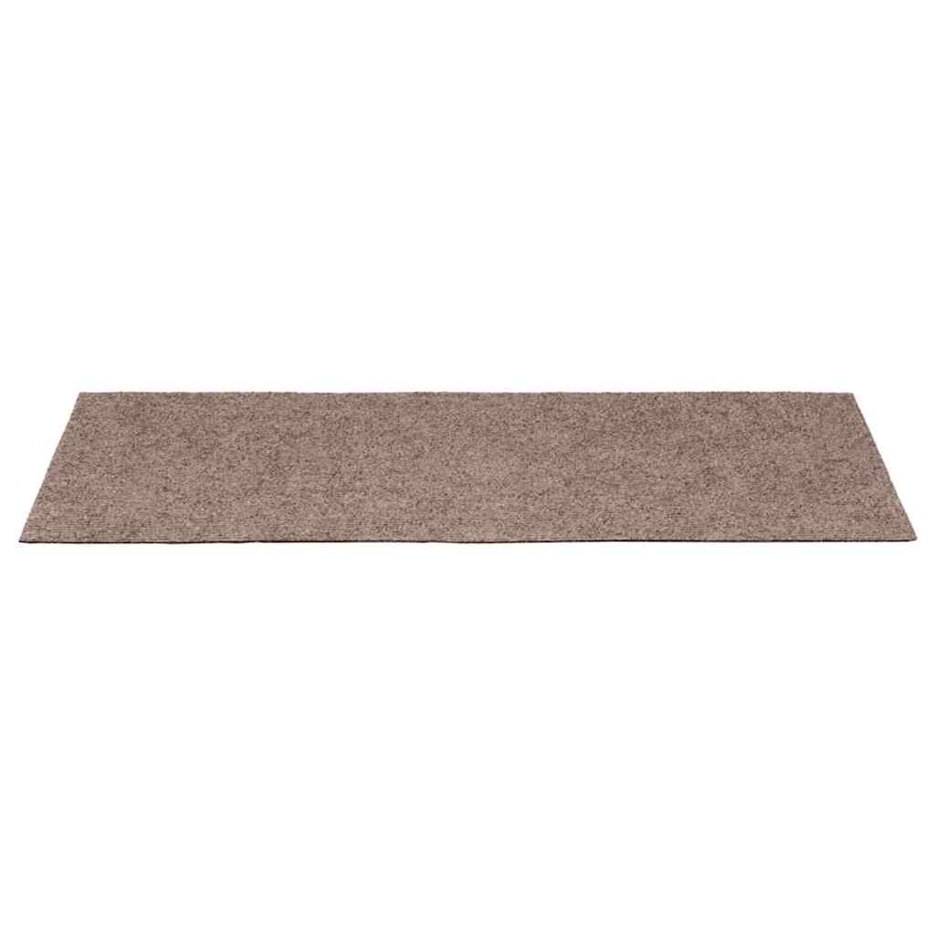 Prostirke za stepenice samoljepljive 20 kom 65x21x4 cm svijetlosmeđa pravokutni rub