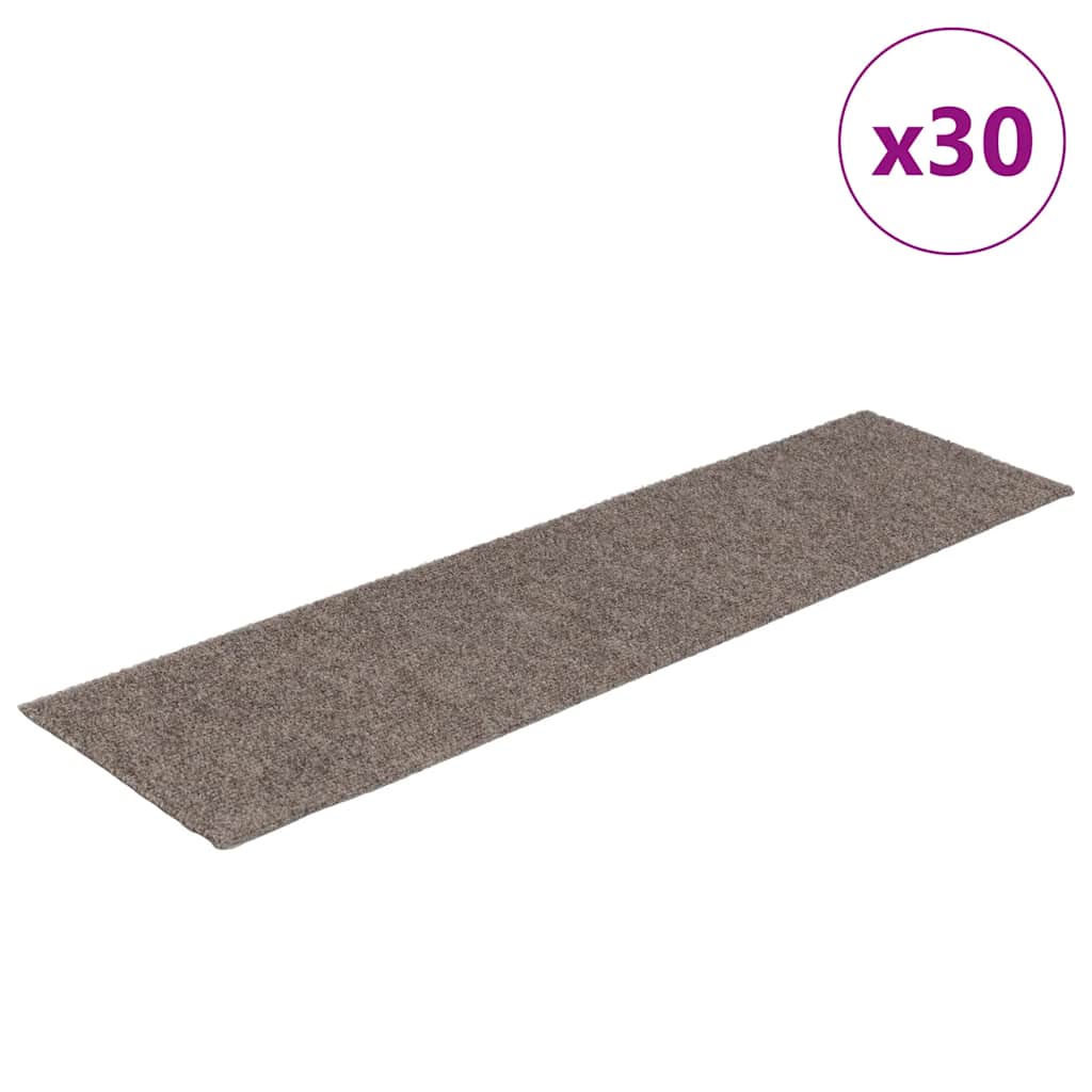 Prostirke za stepenice samoljepljive 30 kom 76x20 cm bež pravokutne
