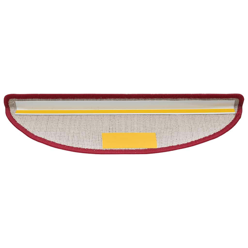 Prostirke za stepenice 30 kom 56x17x3 cm crvene poluokrugle