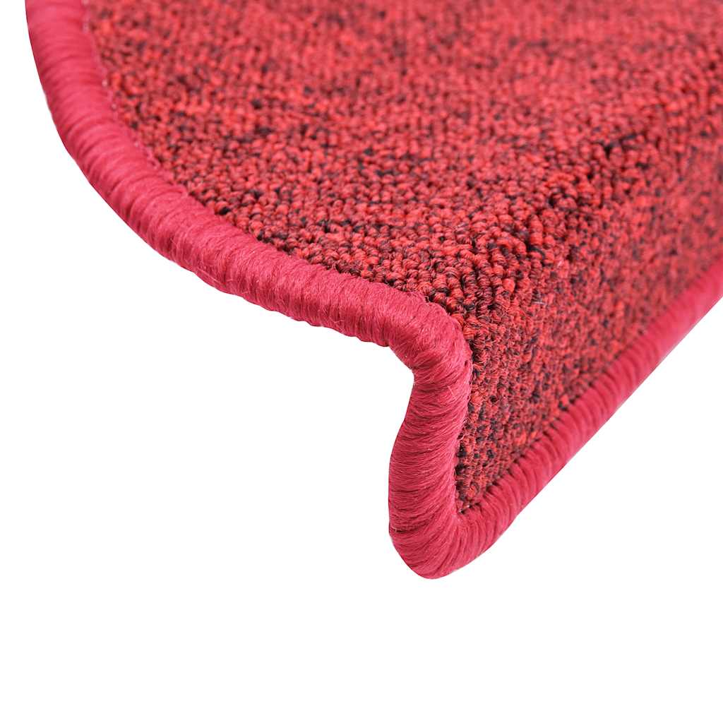 Prostirke za stepenice 30 kom 56x17x3 cm crvene poluokrugle