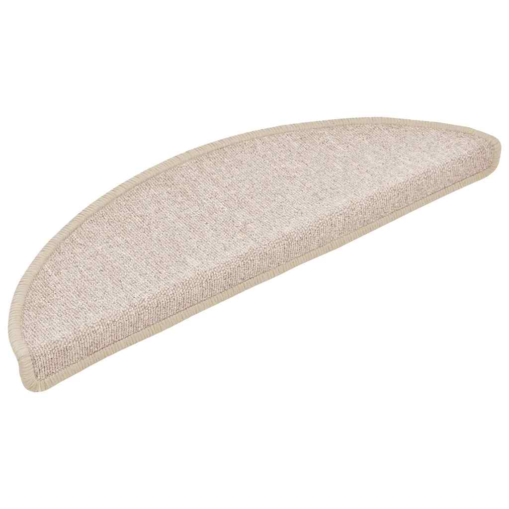 Prostirke za stepenice 30 kom 56x17x3 cm poluokrugle boje taupe