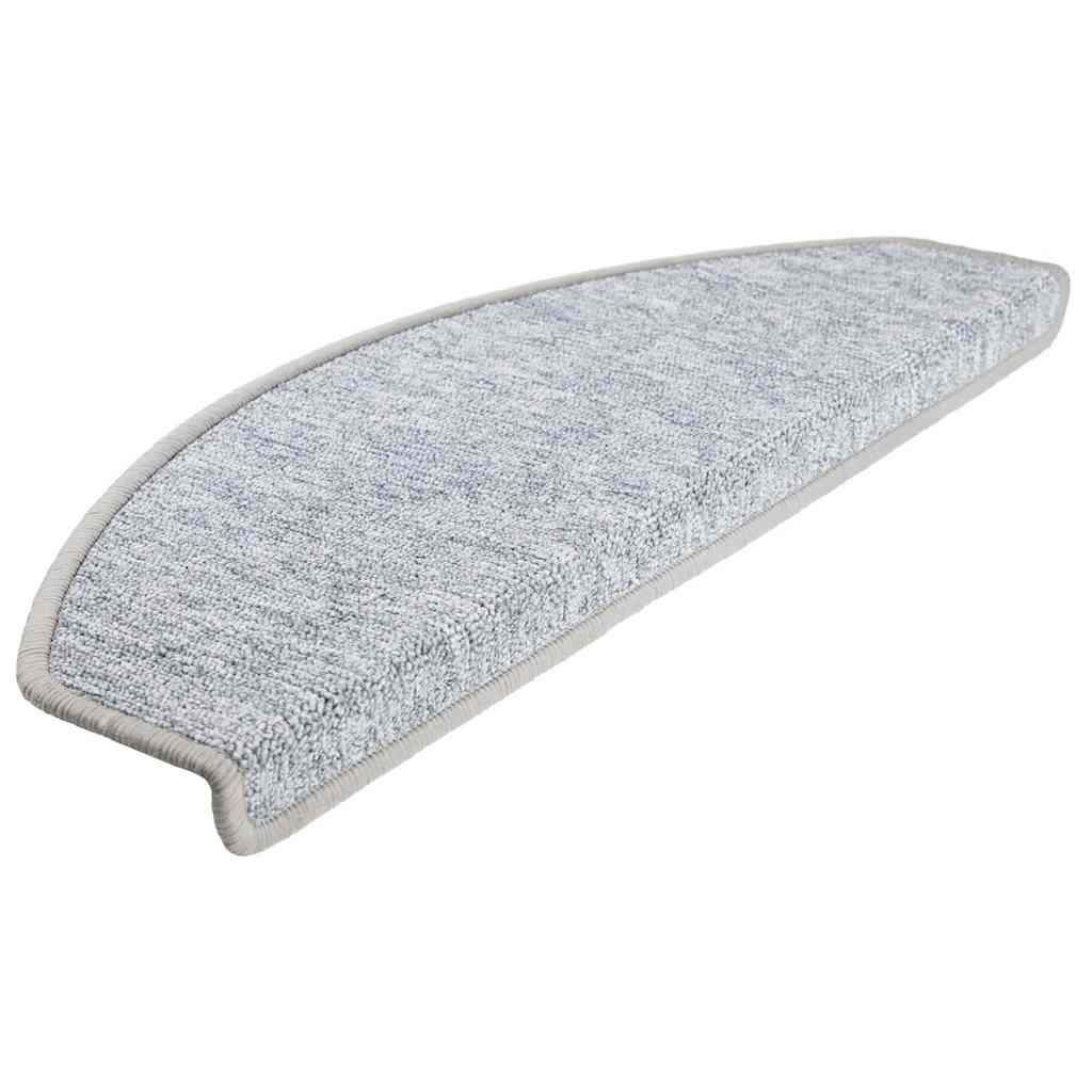 Prostirke za stepenice 30 kom 65x24x4 cm svijetlo sive poluokrugle velike