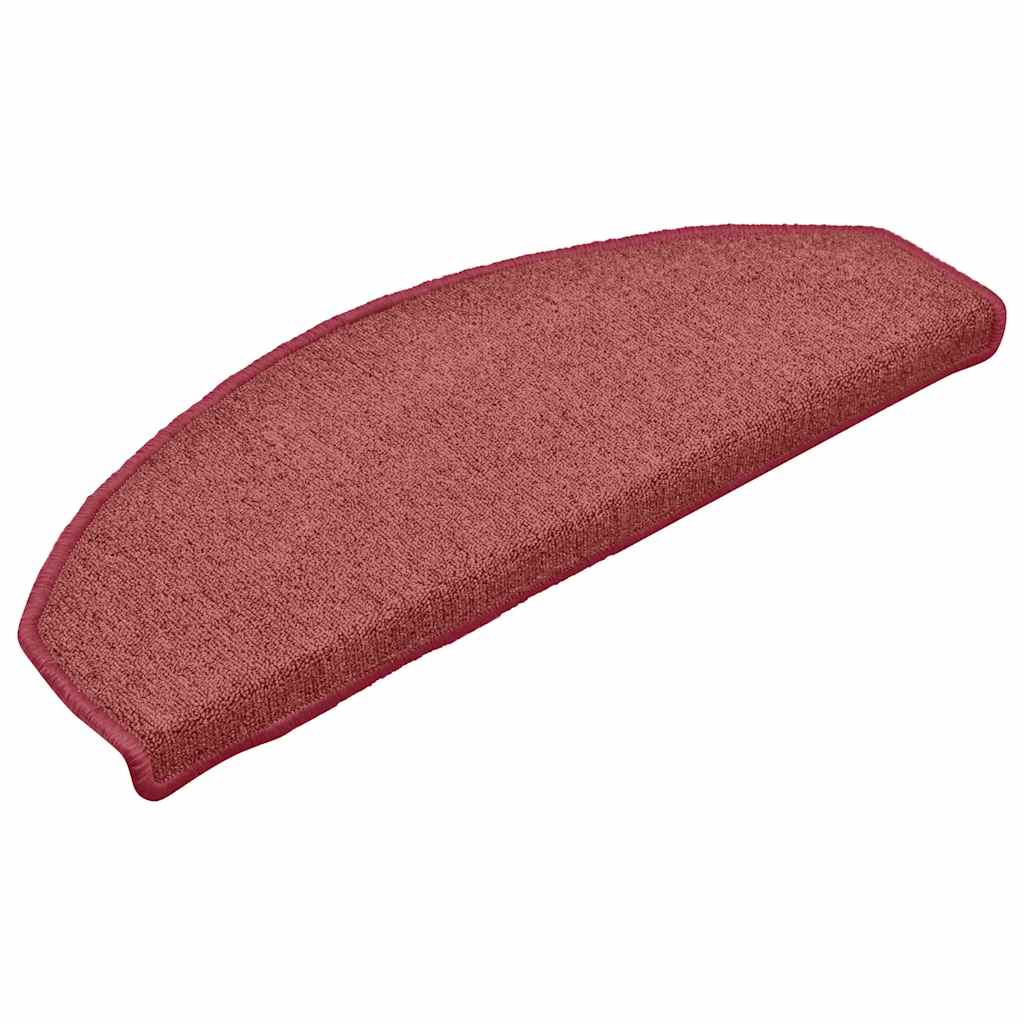 Prostirke za stepenice 30 kom 65x24x4 cm Bordo poluokrugle velike