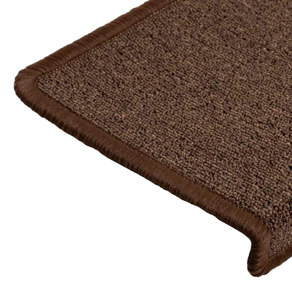 Prostirke za stepenice 30 kom 65x21x4 cm boje kave s pravokutnim rubom