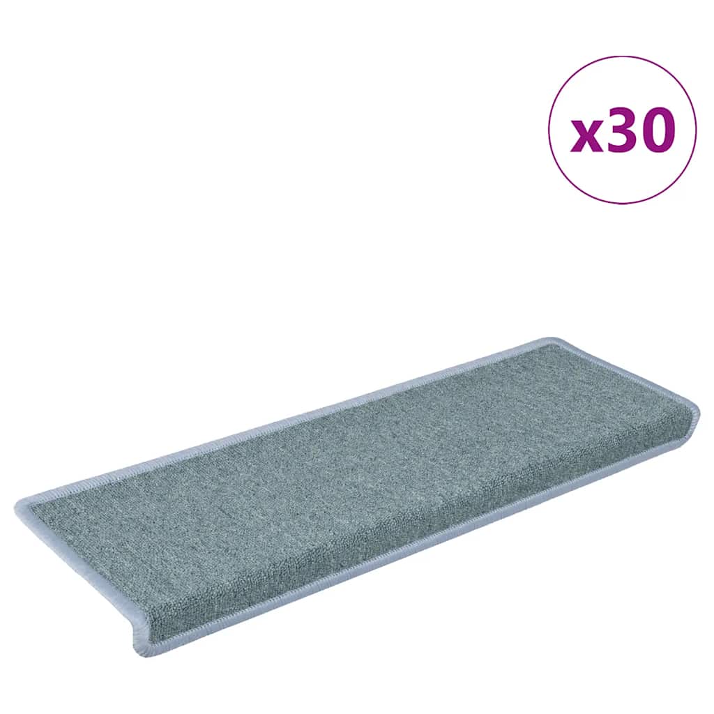 Prostirke za stepenice 30 kom 65x21x4 cm morsko plave pravokutne rubove