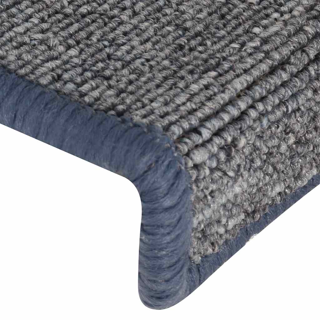 Prostirke za stepenice 30 kom 65x21x4 cm svijetlo sive i plave pravokutne rubove