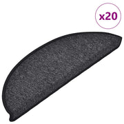 Prostirke za stepenice 20 kom 56x17x3 cm antracit poluokrugle