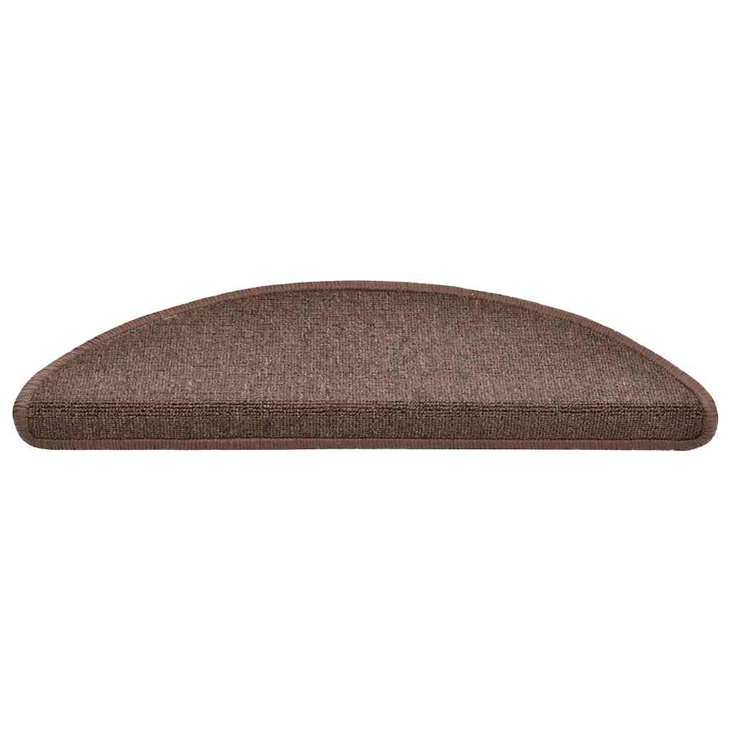 Prostirke za stepenice 20 kom 56x17x3 cm boje kave, poluokrugle