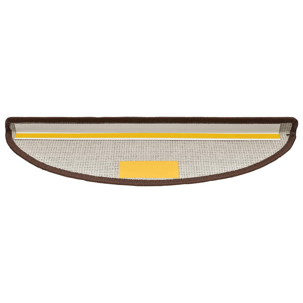 Prostirke za stepenice 20 kom 56x17x3 cm boje kave, poluokrugle