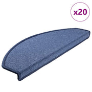 Prostirke za stepenice 20 kom 65x24x4 cm plave poluokrugle velike