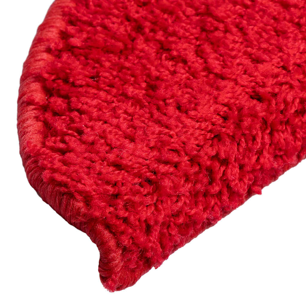 Prostirke za stepenice 30 kom 56x17x3 cm crvene poluokrugle