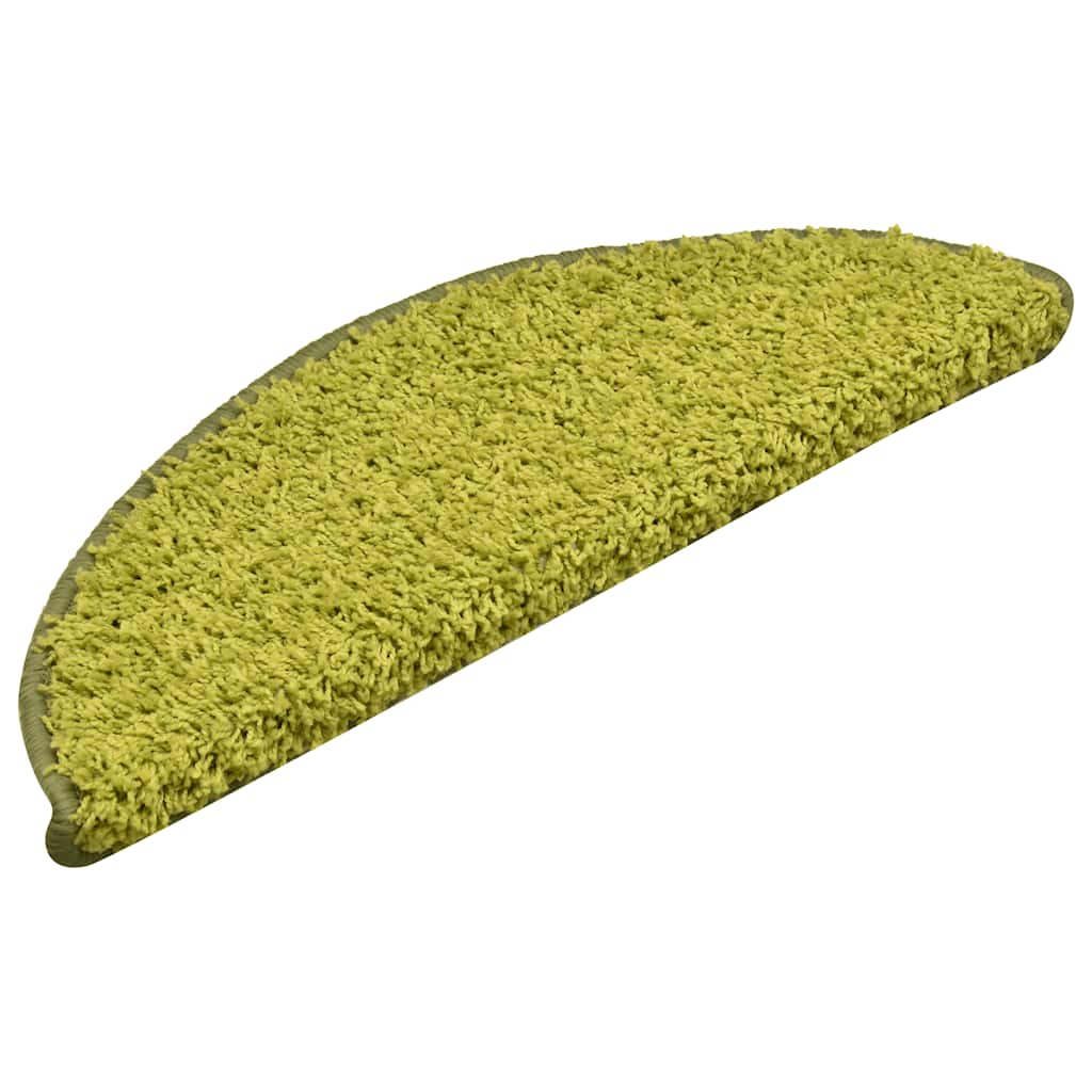 Prostirke za stepenice 30 kom 56x17x3 cm Zelene poluokrugle