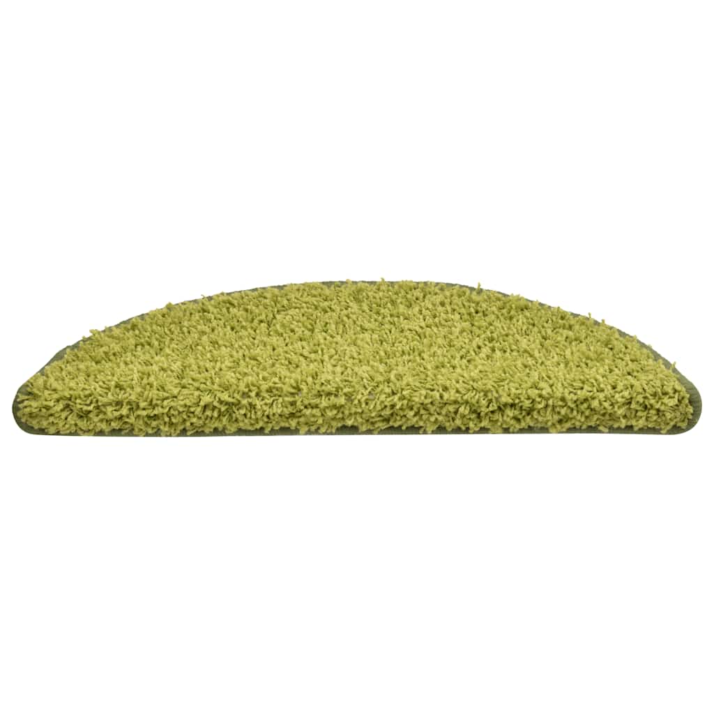 Prostirke za stepenice 30 kom 56x17x3 cm Zelene poluokrugle