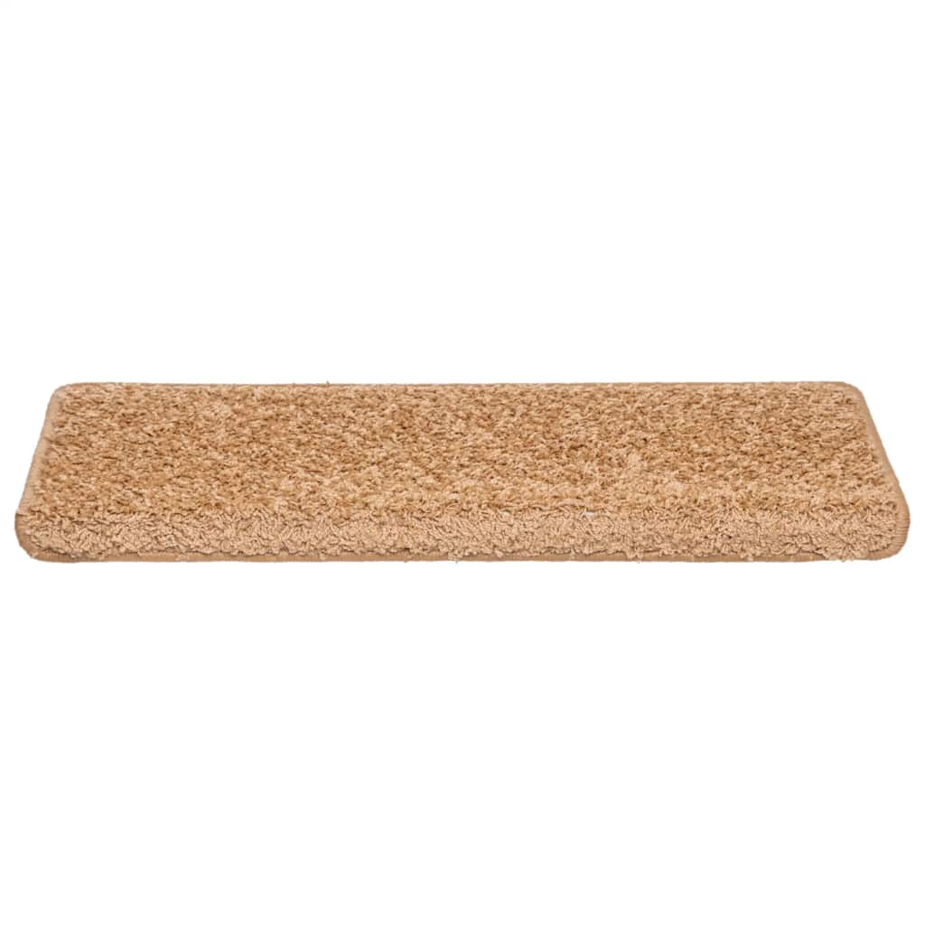 Prostirke za stepenice 30 kom 65x21x4 cm bež pravokutni rub