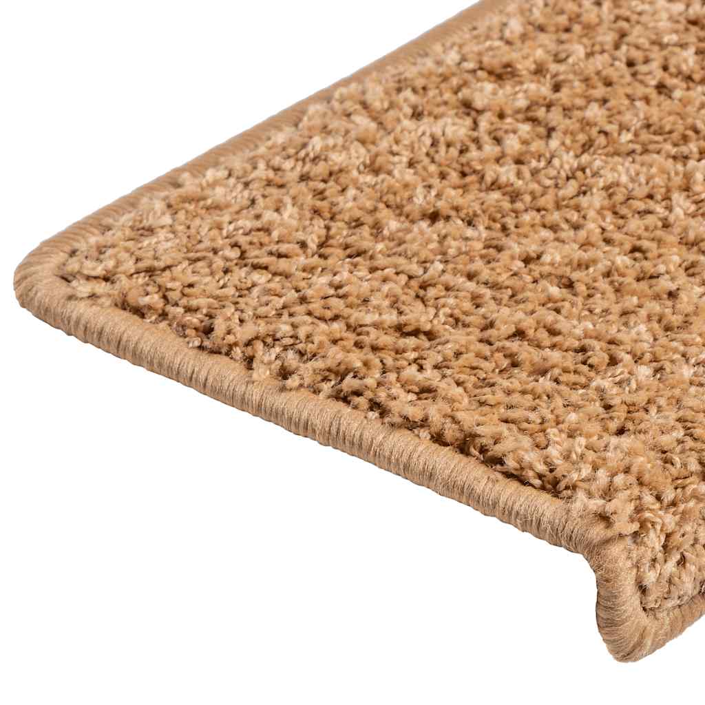 Prostirke za stepenice 30 kom 65x21x4 cm bež pravokutni rub