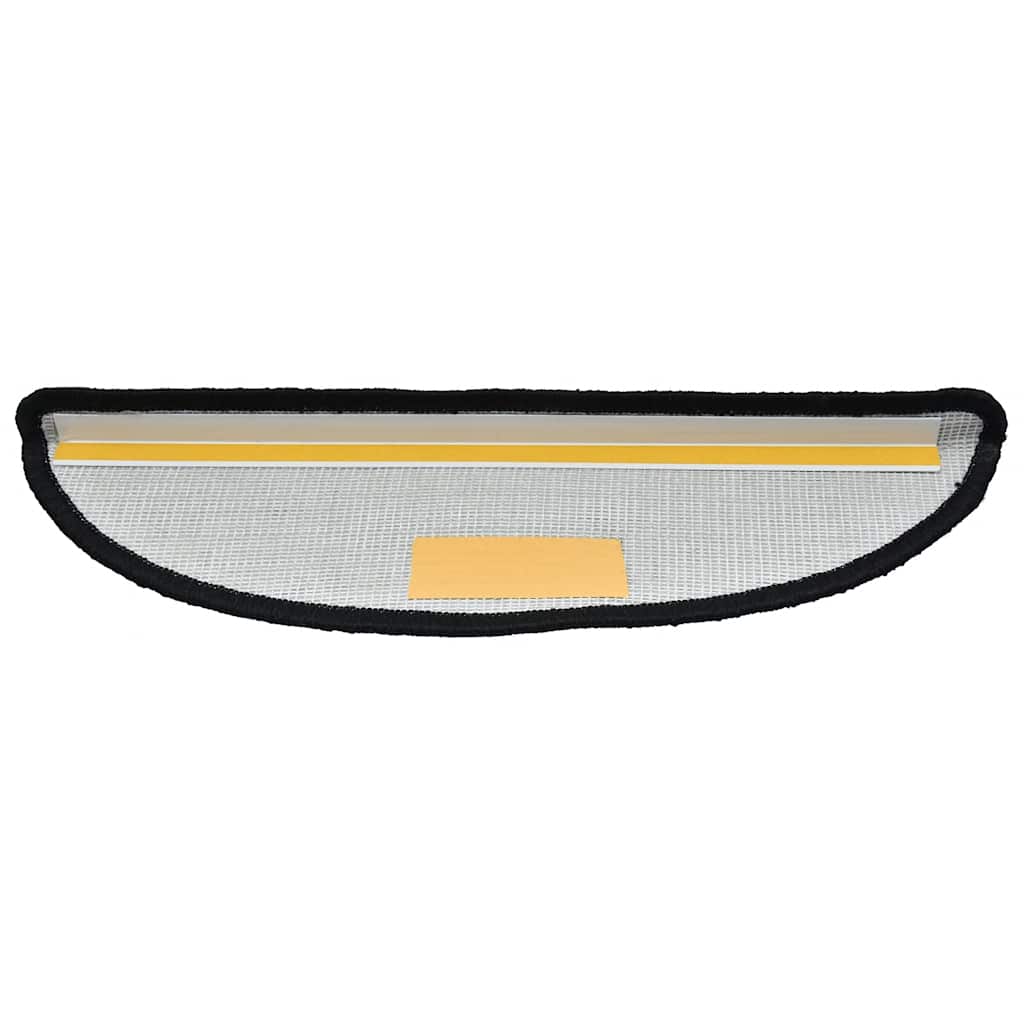 Prostirke za stepenice 20 kom 56x17x3 cm Crne poluokrugle