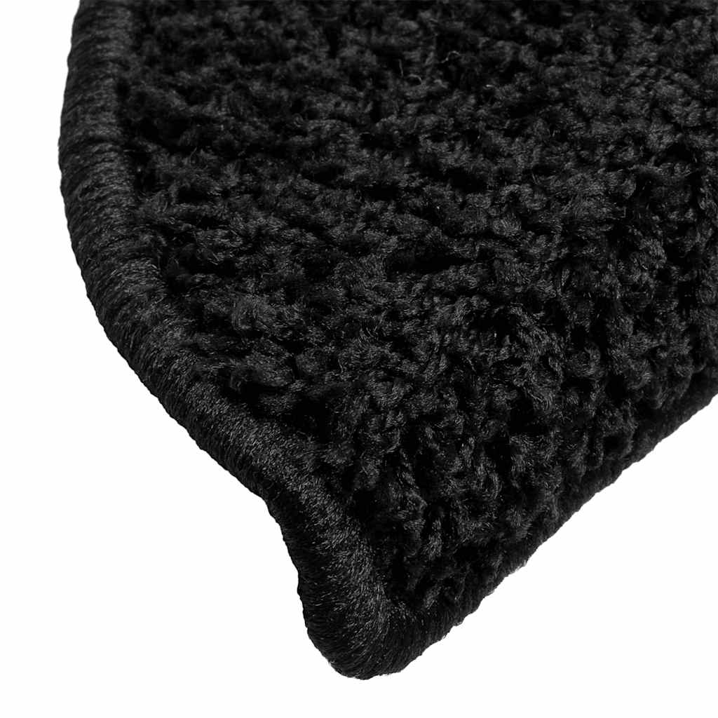 Prostirke za stepenice 20 kom 56x17x3 cm Crne poluokrugle
