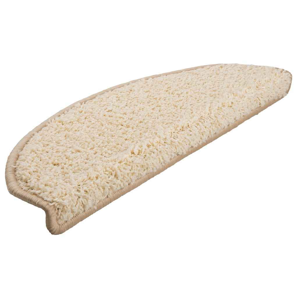 Prostirke za stepenice 20 kom 65x21x4 cm krem poluokrugle velike