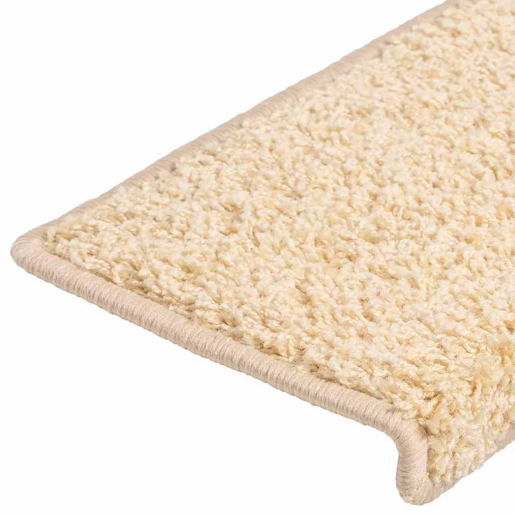 Prostirke za stepenice 20 kom 65x21x4 cm krem pravokutni rub
