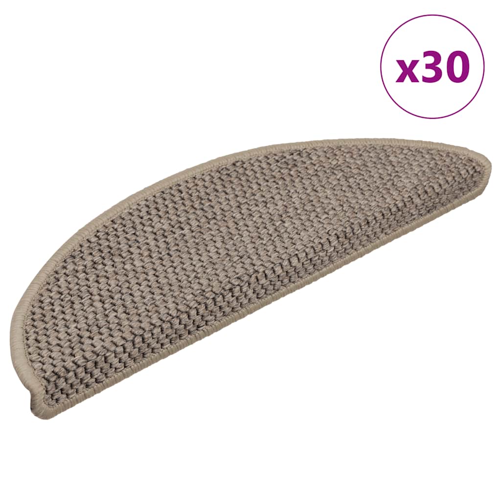 Samoljepljivi otirači za stepenice 30 kom 56x17x3 cm tamnobež