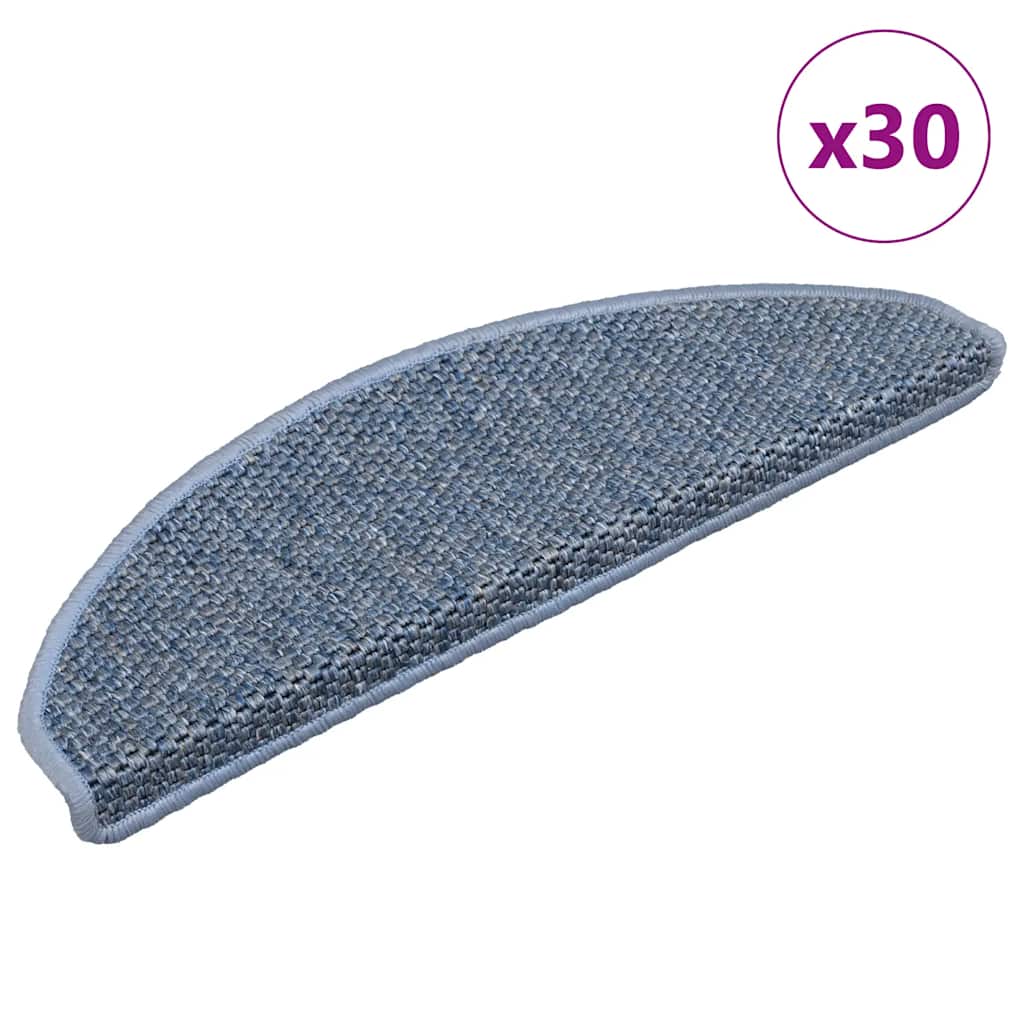 Samoljepljivi otirači za stepenice 30 kom 65x21x4 cm plavi