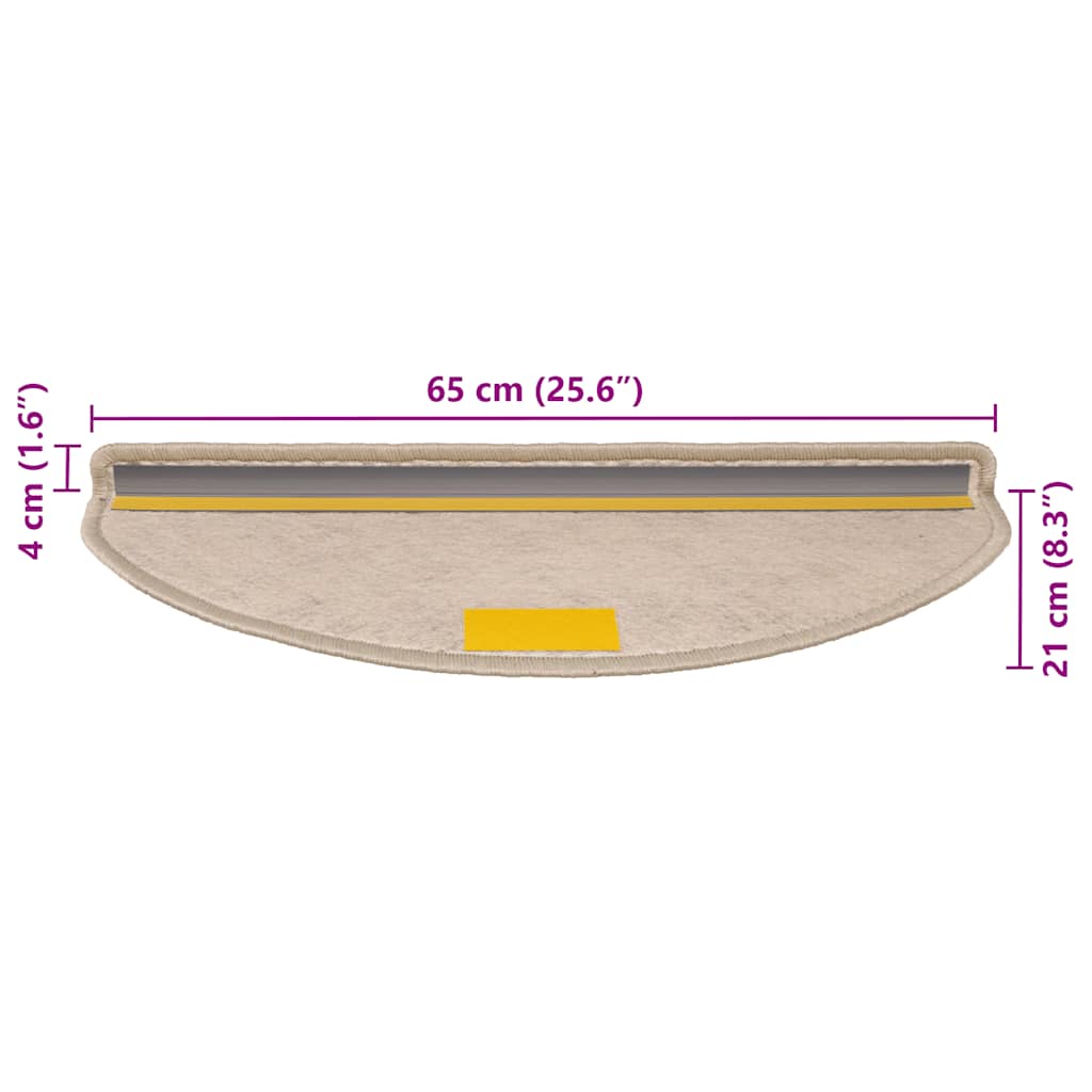 Samoljepljivi otirači za stepenice 30 kom 65x21x4 cm tamnobež