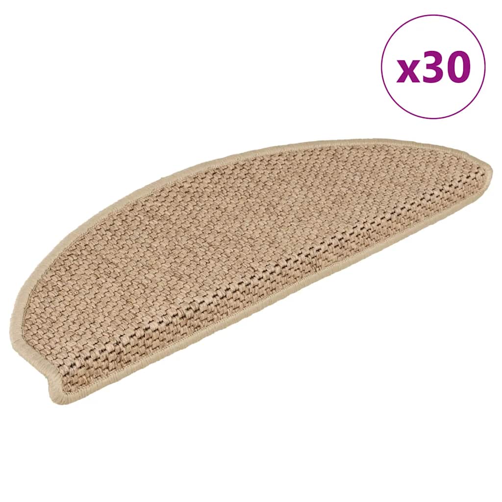 Samoljepljivi otirači za stepenice 30kom 65x21x4cm boja pijeska