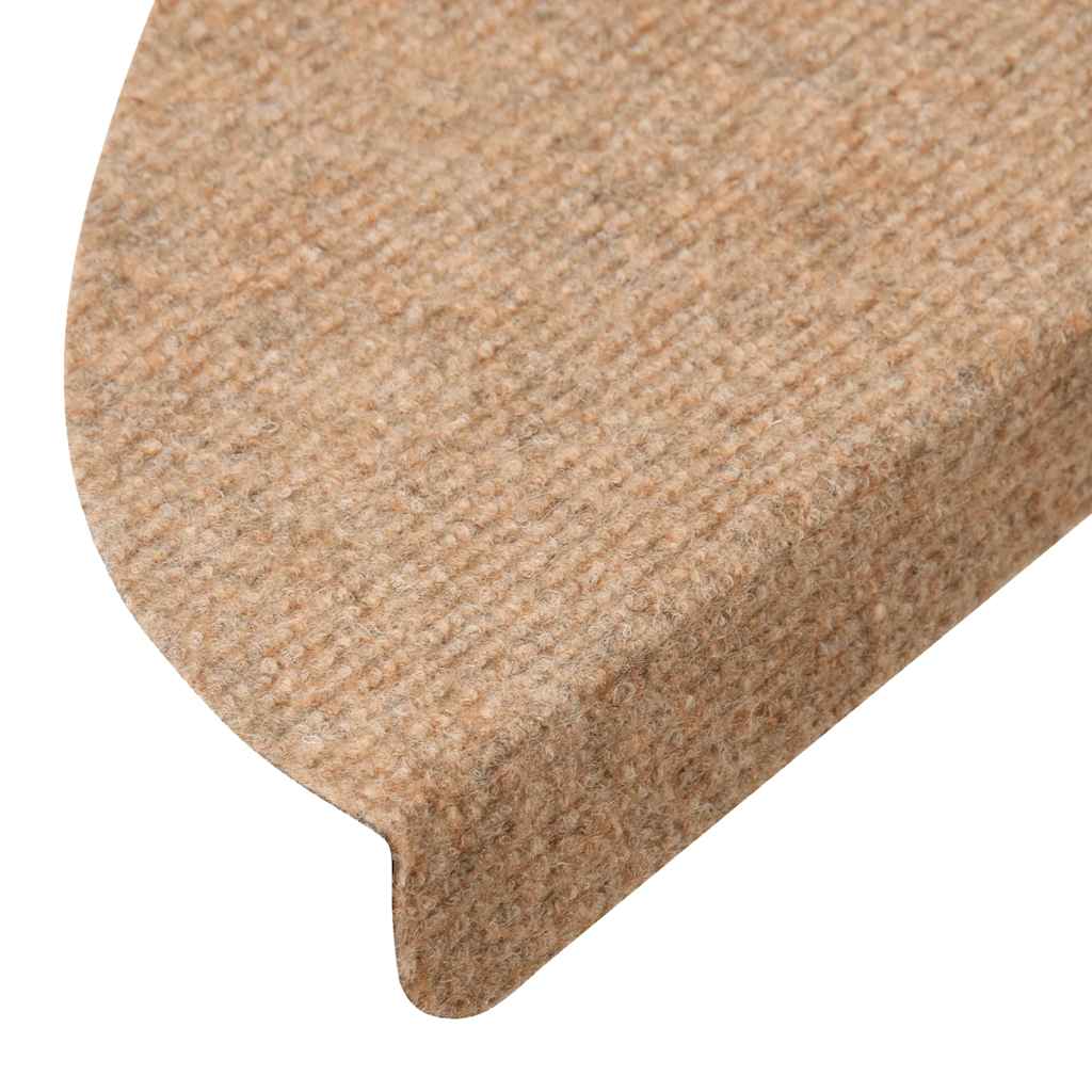 Prostirke za stepenice samoljepljive 20 kom bež 56x17x3 cm
